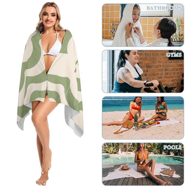 Custom Name Beautiful Patterns Beach Towel For Girls
