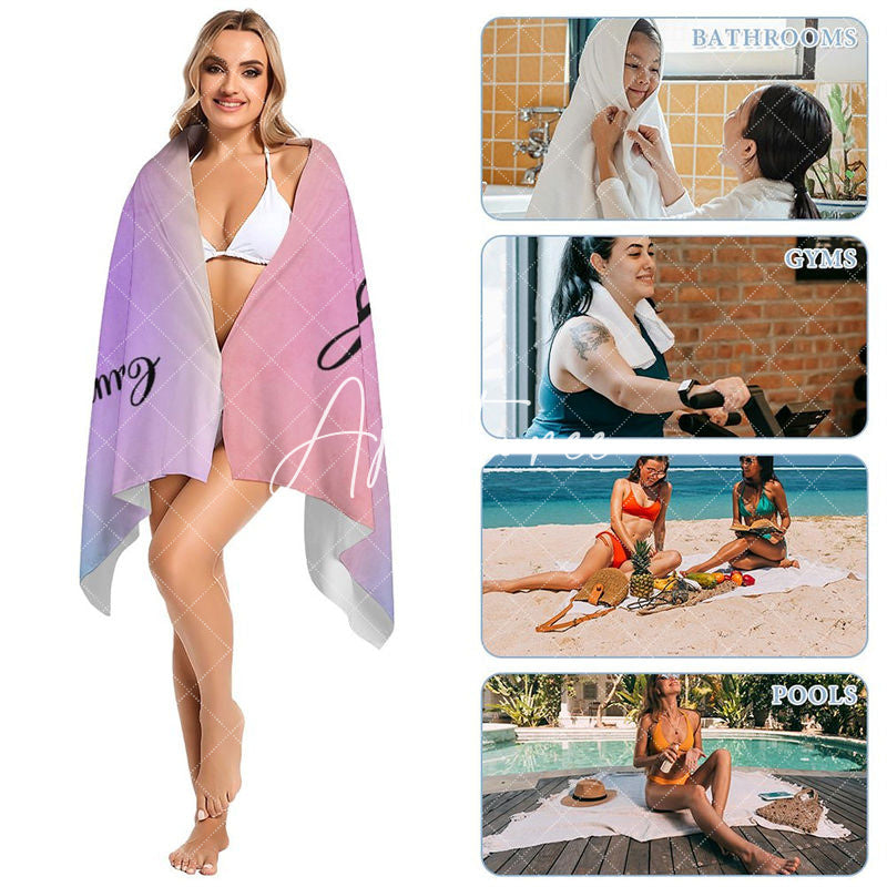 10Pc Personalized Name Girls Trip In Progress Beach Towel