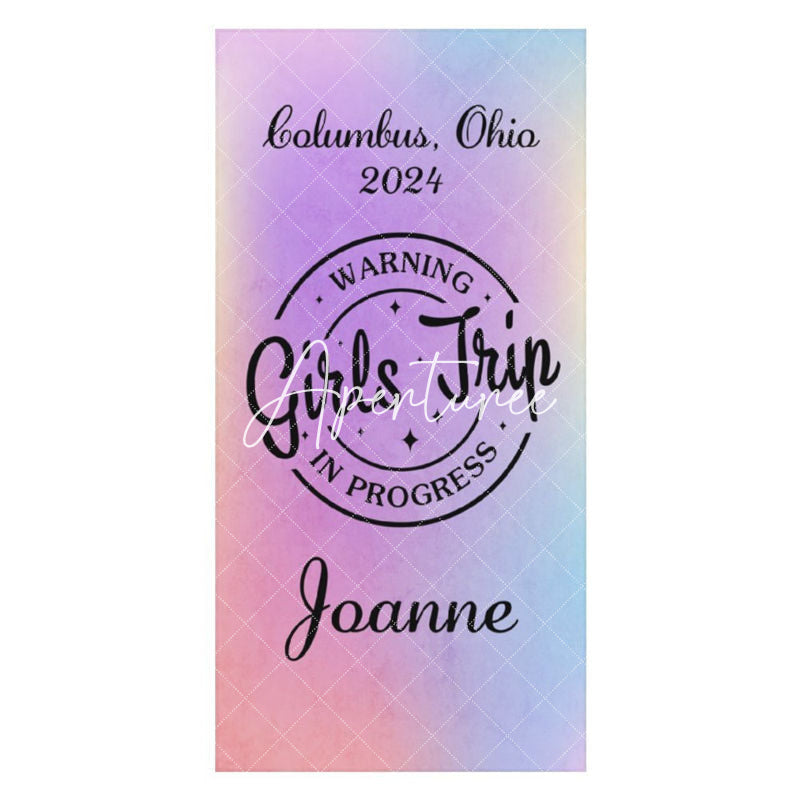 10Pc Personalized Name Girls Trip In Progress Beach Towel