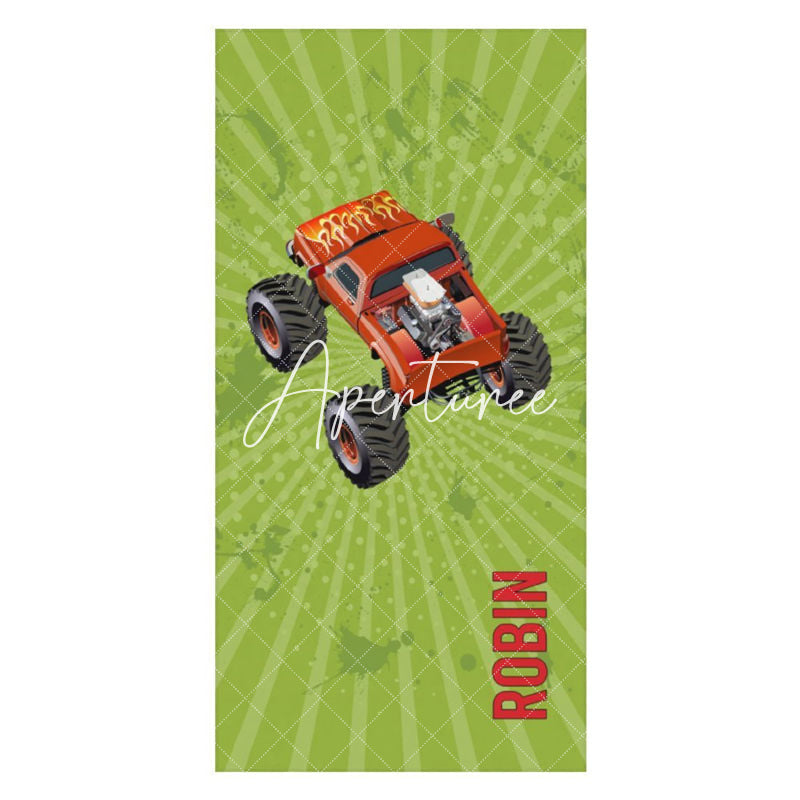 5 pieces Personalized Name Various Racing Cars Beach Towel